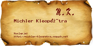 Michler Kleopátra névjegykártya